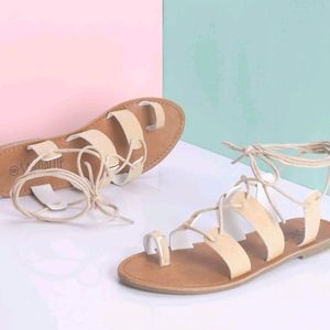 Sandalup Women's Lace Up Flat Galdiators